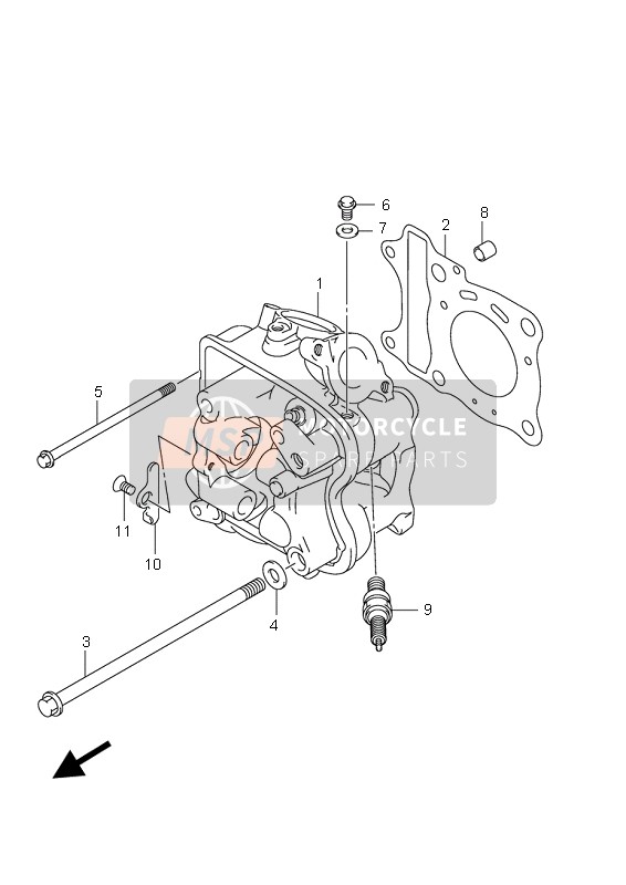 Suzuki UX125 SIXTEEN 2008 Cylinder Head for a 2008 Suzuki UX125 SIXTEEN